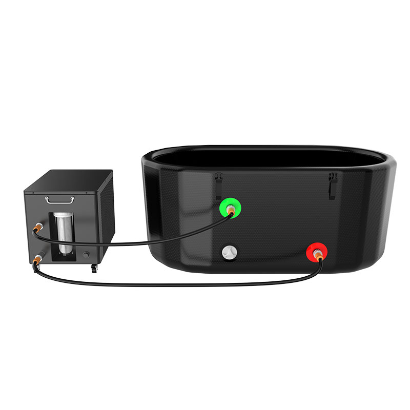 Oppblåsbart kaldt stupebasseng som er kompatibel med vannkjøler