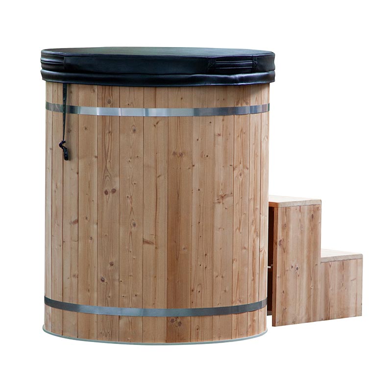 Thermo Pine Wood isbadekar med 304 rustfritt stål