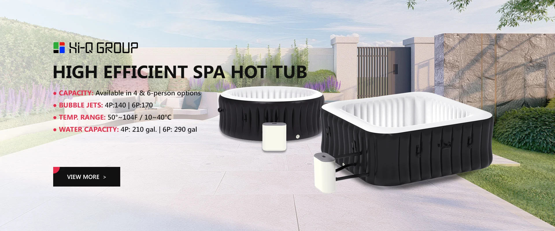 Høyt effektivt spa badestamp