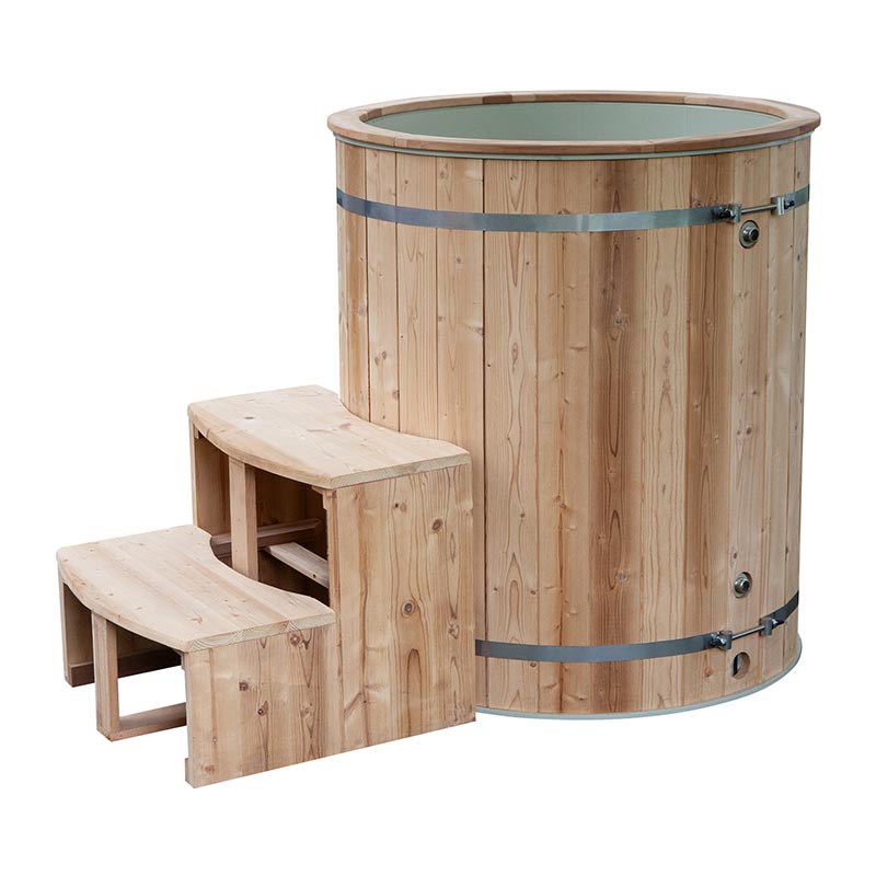 Thermo Pine Wood isbadekar med 304 rustfritt stål