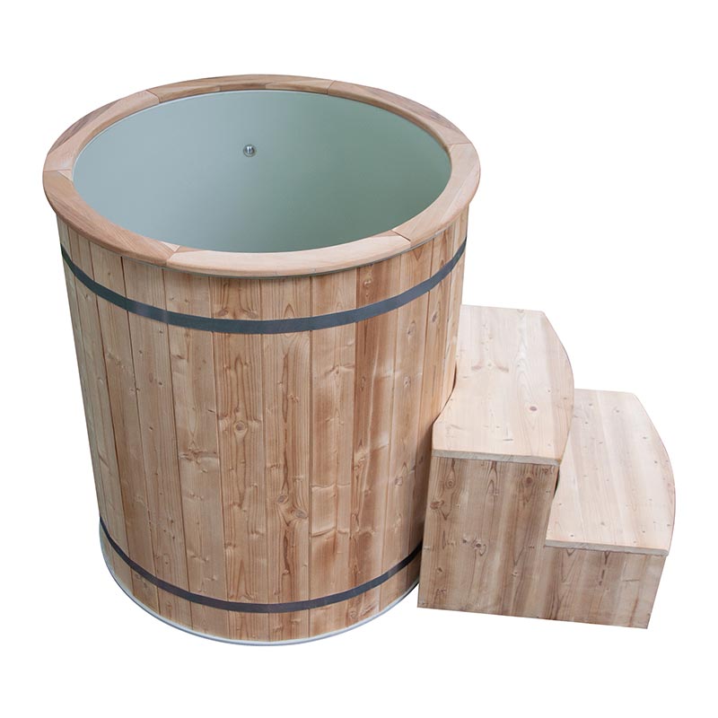 Thermo Pine Wood isbadekar med 304 rustfritt stål
