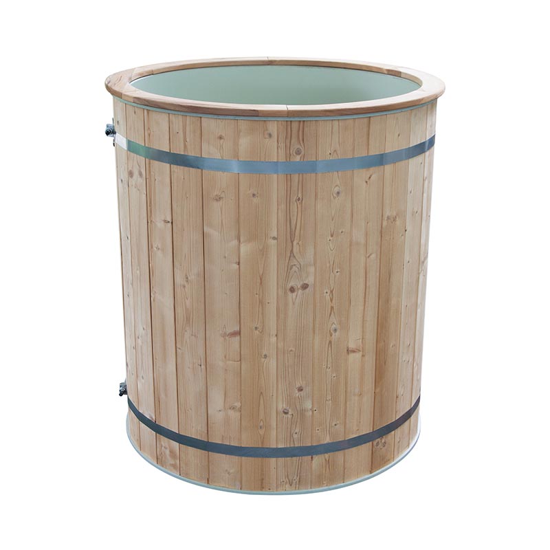 Thermo Pine Wood isbadekar med 304 rustfritt stål