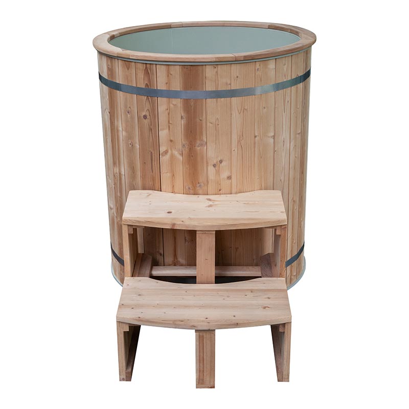 Thermo Pine Wood isbadekar med 304 rustfritt stål