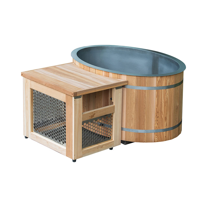 Red Cedar Cold Plunge Barrel med 304 rustfritt stål interiør